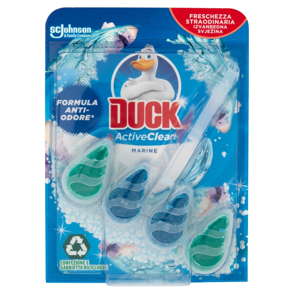 Duck Active Clean - Tavoletta Igienizzante WC, Fragranza Marine, 38,6 g